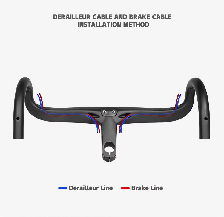 Road Bicycle Integrated Carbon Handlebar